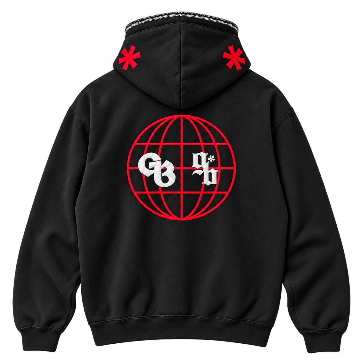 GENESIS Full-Zip Hoodie black back product view