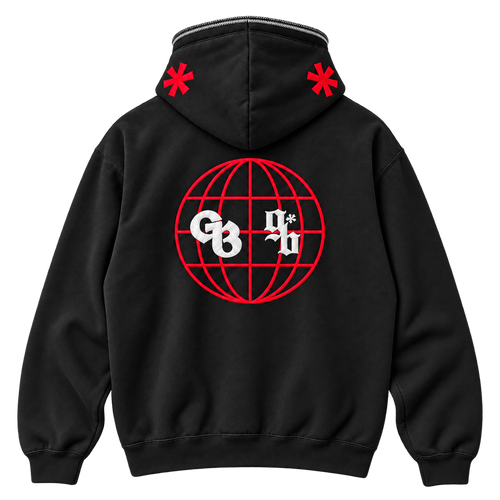 GENESIS Full-Zip Hoodie black back product view