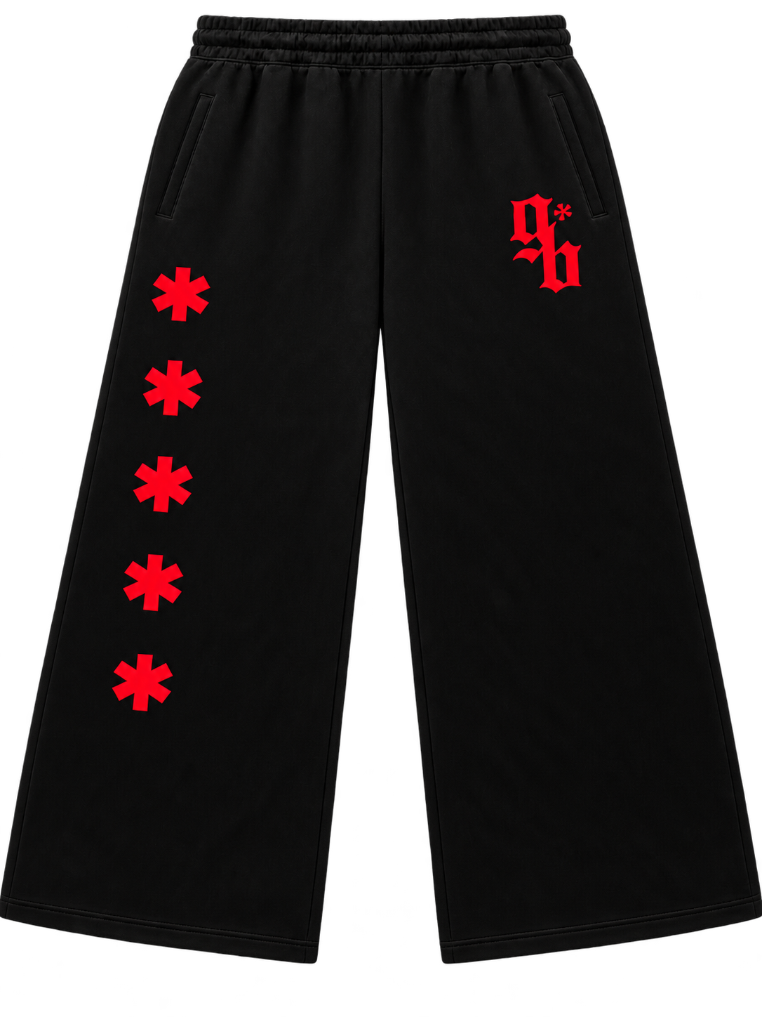 GENESIS Sweatpants black front product view